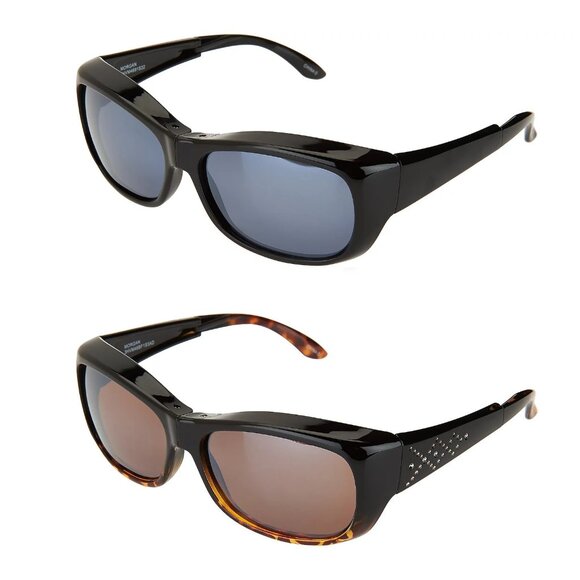 Foster Grant Accessories - Set of 2 Haven Foldable Fits Over Sunglasses by Foster Grant Blush/Black